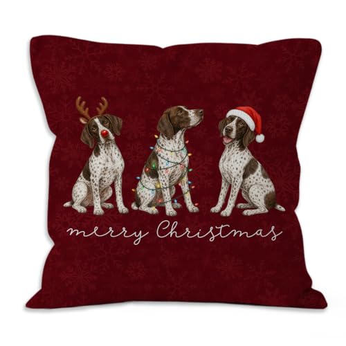 German Shorthaired Pointer Throw Pillow Covers 18x18 Home Decor - color: German Shorthaired Pointer