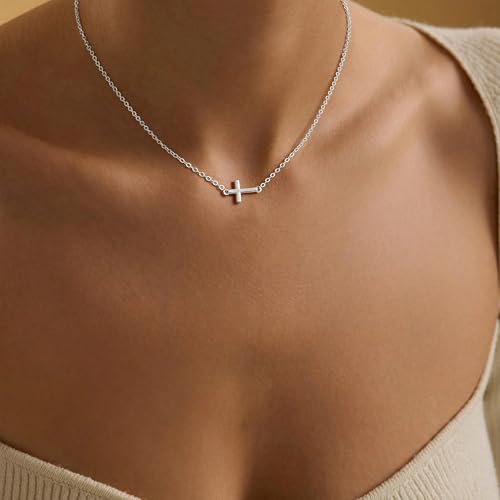 Gold Cross Necklace for Women, Dainty Small Cross Pendant - color: Necklace04