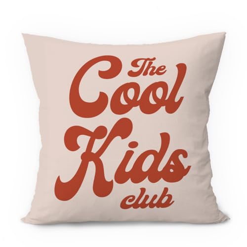 Kids Room Decor Pillow Covers 18x18, The Cool Kids Club Decorative Throw Pillow Covers Pillowcases for Toddler Boy Girl Nursery Room Bedroom Playroom Decor - color: 03-kidroom(2)