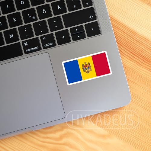 (3Pcs) Moldova Flag Stickers – Moldovan Sticker, Waterproof Country Flag Vinyl Decals for Laptop, Water Bottle, Scrapbook, Phone Case, Helmet, Travel Gear, 3" x 1.6" - color: Moldova