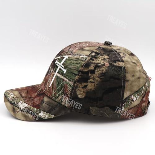 Redeemed 3 Nails Cross Hat with American Flag Christian Hats for Men Women Adjustable Cotton Embroidered Baseball Cap - color: Camouflage