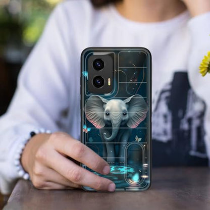 for Moto G Stylus 5G 2024 Case Built in Kickstand,Heavy Duty Protective Shockproof 3-Layer Full Body Rugged Phone Cover for Motorola Moto G Stylus 5G 2024,Cute Baby Elephant Butterfly - color: Cute Baby Elephant Butterfly