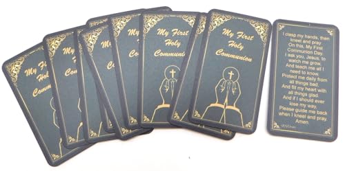 Classic First Communion Prayer Holy Card Bulk Pack Bundle Set of 10