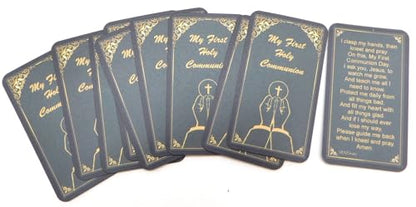 Classic First Communion Prayer Holy Card Bulk Pack Bundle Set of 10