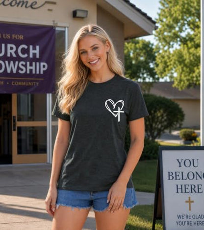 Christian Shirts for Women Religious Tshirt Bible Verse Tee Tops - color: 02-dark Gray, size: XX-Large