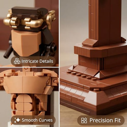 Jesus Cross Building Blocks Set, 588 PCS - color: Brown