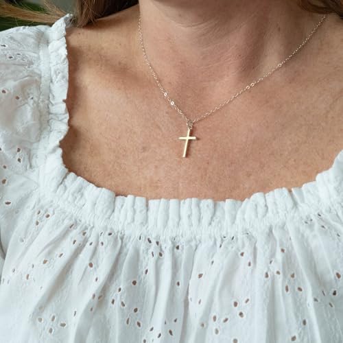 EFYTAL Confirmation Gifts for Teen, 925 Sterling Silver Cross Necklace for Women, Religious Gifts for Women - style: Faith