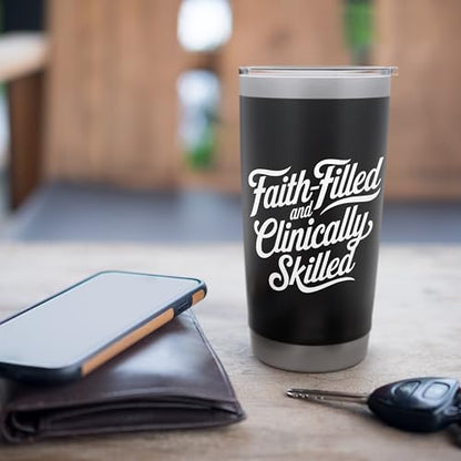 Christian Counselor Therapist Mental Awareness Faith Based Stainless Steel Insulated Tumbler