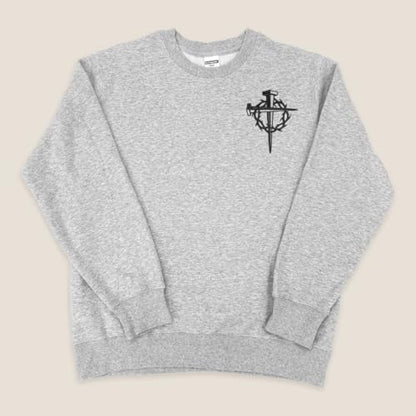 Jesus Cross Embroidered Sweatshirts Black