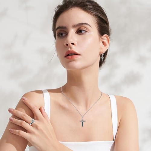 Mustard Seed Ring 925 Sterling Silver Turquoise/Opal/Malachite/Abalone Mountain Cross Ring Jewelry Gift for for Women Girlfriend - style: Malachite&Turquoise