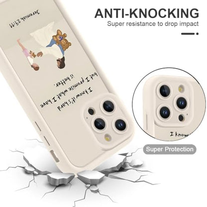 for iPhone 15 Pro Max 6.7'' Cute Bible Verse Bear Phone Case - color: White-Jesus Bear, size: iPhone 15 Pro Max