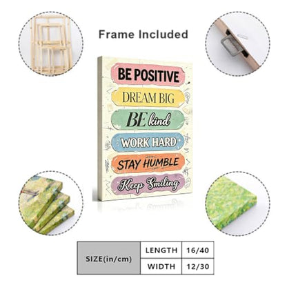My Coping Tools A to Z Kids Poster with Wooden Hanger (BE POSTIVE, 16" L x 12" W, Framed) - color: BE POSTIVE, size: 16"L x 12"W