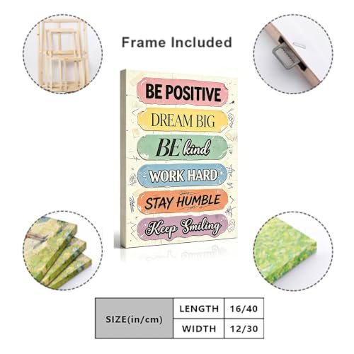 My Coping Tools A to Z Kids Poster with Wooden Hanger (BE POSTIVE, 16" L x 12" W, Framed) - color: BE POSTIVE, size: 16"L x 12"W