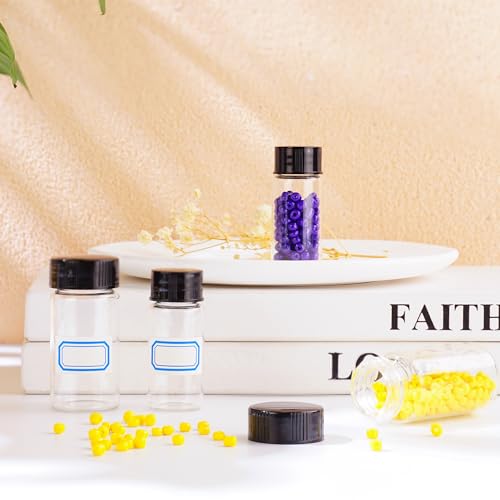 10ml Clear Glass Vials with Screw Caps 10PCS - style: 10ml-10pcs