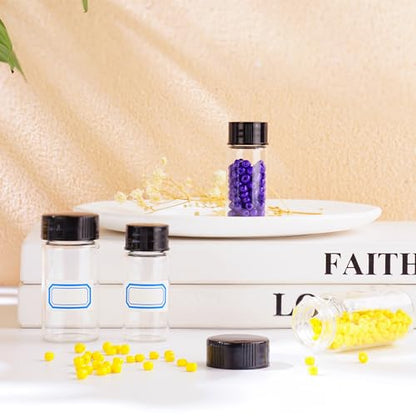10ml Clear Glass Vials with Screw Caps 10PCS - style: 10ml-10pcs