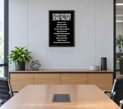 Floating Framed Motivational Canvas Wall Art, Inspirational Artwork 8x10in - color: 10 Things Thatrequire, size: 10"L x 8"W