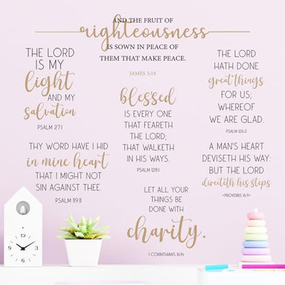 BBTO Bible Verse Stickers Peel & Stick,the Lord is My Light - style: The Lord Is My Light
