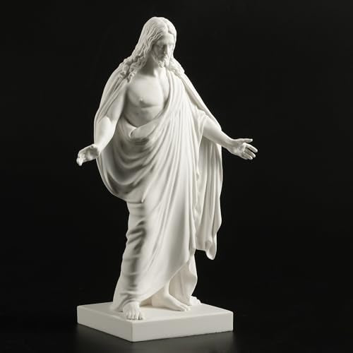 One Moment In Time S4 Christus Statue White Cultured Marble Hand Made Mormon LDS CTR - size: 10"