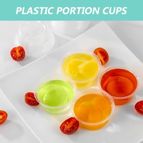 400 Count-2 oz Plastic Condiment Portion Cups(No Lids) - color: 2oz-400 count no lids