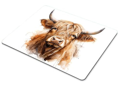TSSOHU Mouse Pad Custom Design,Watercolour Painting of a Cute Highland Cow Head Anti-Slip Rubber Mousepad for Gaming Office Laptop Computer PC Men Women, Cute Custom Pattern, 9.5*7.9 Inch, WMJMP2435 - color: WMJ135