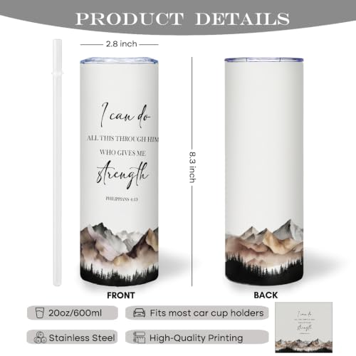 Christian Mountain Landscape 20oz Travel Coffee Mug Tumbler - color: ican