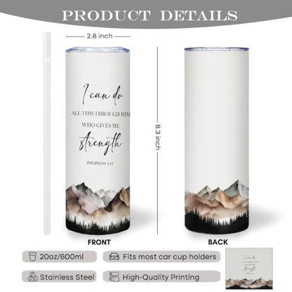 Christian Mountain Landscape 20oz Travel Coffee Mug Tumbler - color: ican
