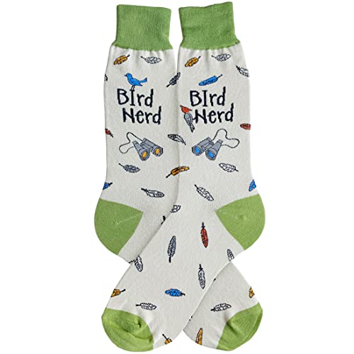 Foot Traffic Men's Outdoor-Themed Socks for Nature Lovers, Sizes 7–12 - color: Birds