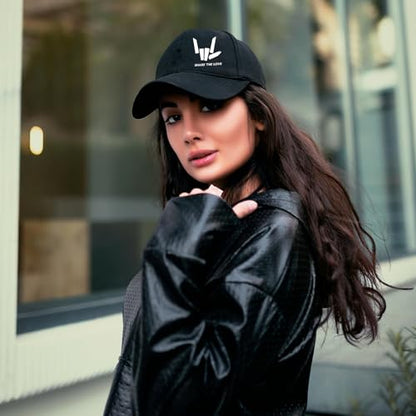 Baseball Cap Snapback Hats for Men Black Baseball Hat Cotton Trucker Dad Hat for Men - color: Share Love