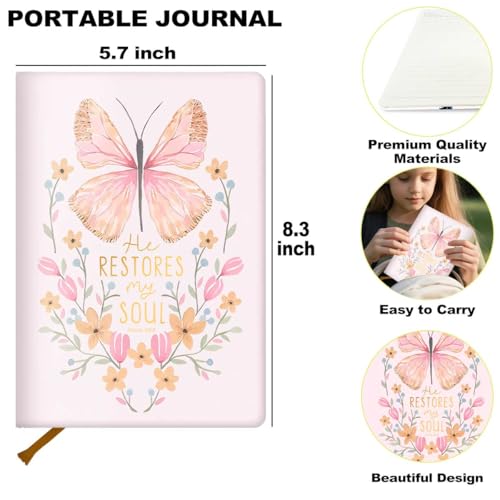 BQXH Bible Verse Lined Journal Notebook for Women, Butterfly Notebook - color: Multi 1304