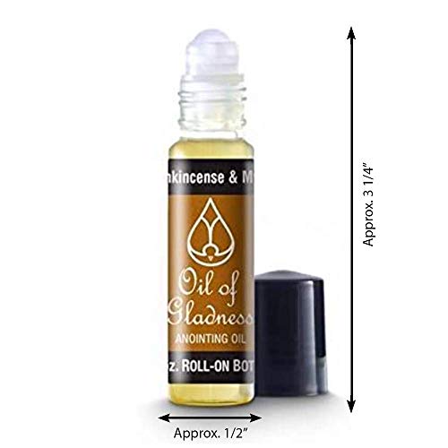 Oil of Gladness Frankincense and Myrrh Anointing Oil - Oil for Daily Prayer, Ceremonies, and Blessings 1/3 oz Roll-On - size: 0.3 Fl Oz (Pack of 1)