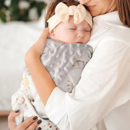 Fleece Baby Blankets for Girls & Boys, Infant Toddler Blanket - color: Light Gray Rainbow