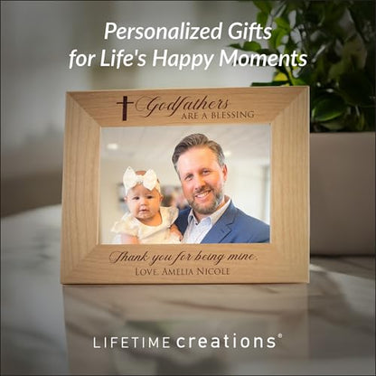 Lifetime Creations Personalized Godfather Picture Frame: Engraved Godfather Gift, Holds 5" x 7" Photo (Landscape) - color: Custom - Godfathers, size: 5" x 7" Landscape