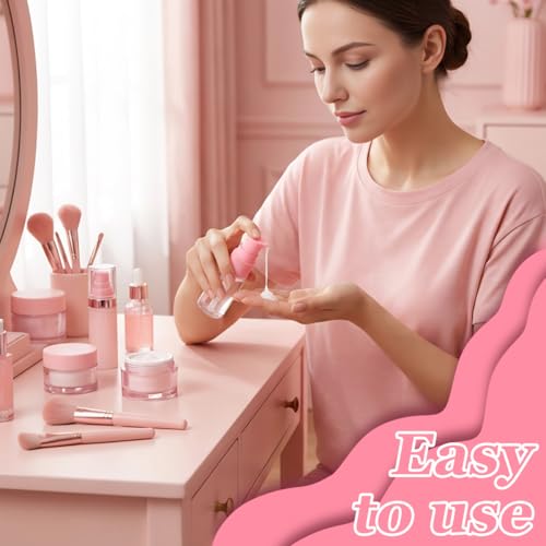 6PCS 10ML 0.34oz Transparent BPA Free Empty Portable Pump Press Push Bottles Jars Containers For Serums Skin Care Foundations Lotion Cream Cosmetic Liquid Essential Oils Toiletries