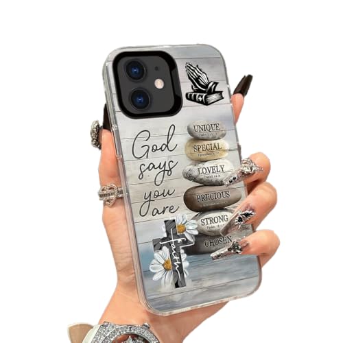 God Cross Wood Grain Phone Case Compatible with iPhone 12/12 Pro - color: Pattern 3, size: for iPhone 12/12 Pro
