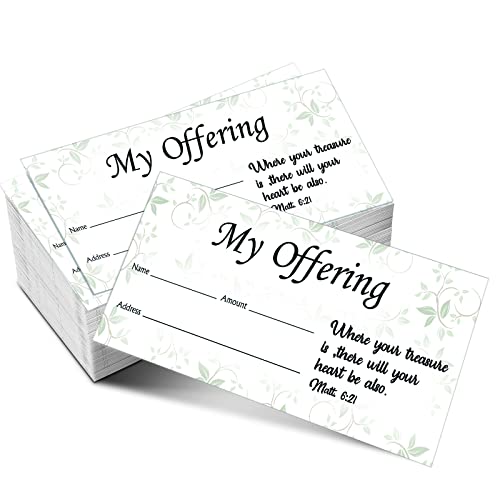 Eaasty 200 Pcs Church Offering Envelopes Bill Size Donation,Flower Style - style: Offering Style
