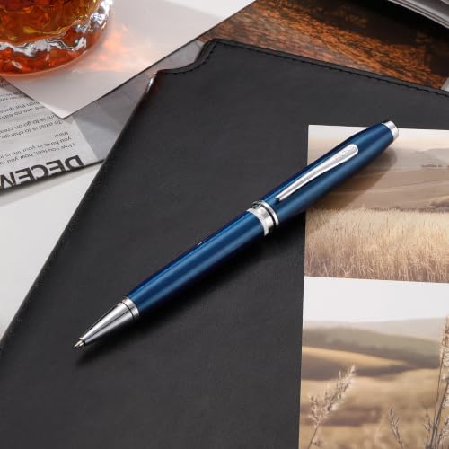 Cross Foundry Translucent Blue Rollerball Pen, Medium Point, Black Ink - color: Glossy Translucent Blue