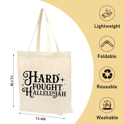 Christian Gifts for Women, Floral Faith Canvas Tote Bag, Faith Gifts for Women Mom Inspirational - color: Christian 769