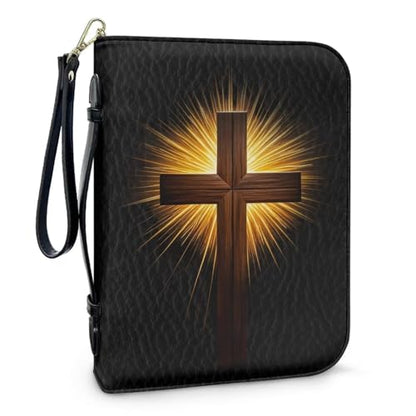 Bible Case for Women Men Large Size Bible Cover Case Book Sleeve Scripture Study Bible Carrier Bag,Size L-2XL - color: Black Cross, size: XX-Large