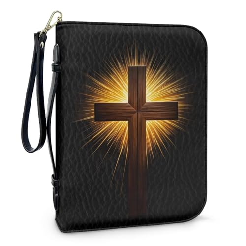 Bible Case for Women Men Large Size Bible Cover Case Book Sleeve Scripture Study Bible Carrier Bag,Size L-2XL - color: Black Cross, size: X-Large