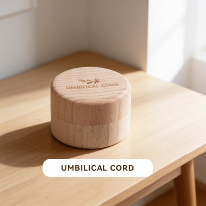Wooden Umbilical Cord Keepsake Box with Transparent Acrylic Box, Minimalist Baby Keepsake Boxs Modern Tooth Fairy Boxs Fetal Hair Memorial Storage for Christening Gift Baby Shower Pregnancy (Leaves)