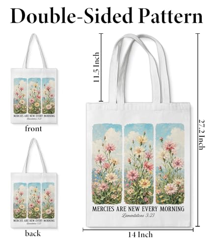 Aesthetic Canvas Tote Bag for Women Man，Christian Bible Verse Reusable Grocery Shoulder Bag for Shopping Work Travel - color: Christian 11