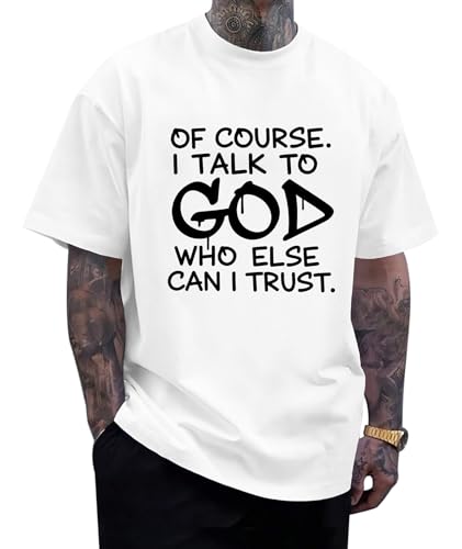 KESIHAN Christian Shirts for Men Jesus Fear God Faith Graphic Tee - color: White-3, size: XX-Large
