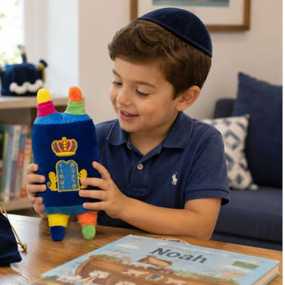 Rite Lite My Soft Torah Plush Toy Shabbat Gifts Educational Judaica Shabbos Hebrew Simchat Jewish Gifts Fun & Educational Party Favors | Ideal for Play, Learning, & Celebrating Jewish Traditions 8" H - size: Small