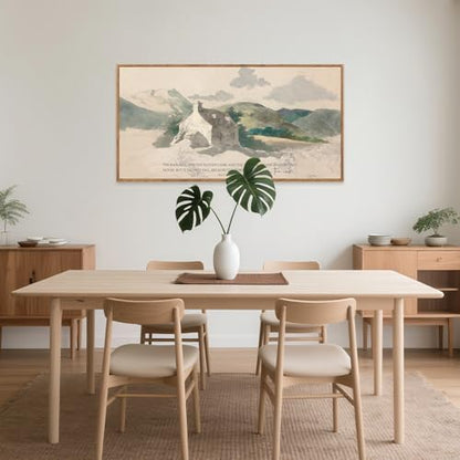 Aurlan House Built On The Rock Matthew 7:25 Framed Wall Art 40x20 Inch - color: Matthew 7:25 House Built on the Rock, size: 40"L x 20"W