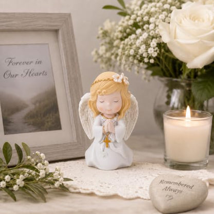 Comfy Hour 5 Inch First Communion Praying Angel Figurine, Rosary Decor