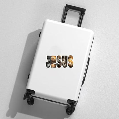 Jesus Christian Vinyl Car Sticker, 6x3 in, Waterproof Decal for Car Bumpers, Laptops, Glass and Walls, 2-Piece Set HAA88