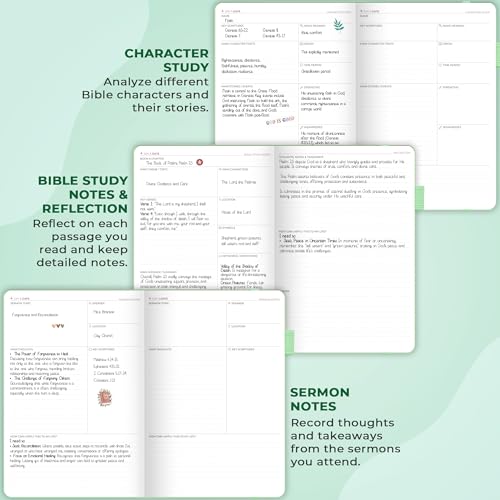 Clever Fox Bible Study Journal, Guide, Supplies for Women 7x10 Mint Cream - color: Mint Cream, size: Smaller than A4 (7" x 10")