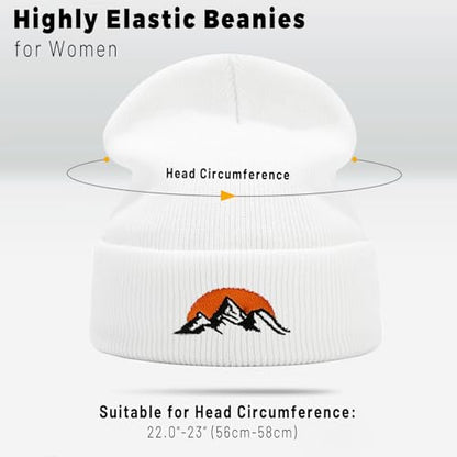 Jesus 3 Nail Cross Hat Christian Cross Beanies Women Hat Embroidery Nail Cross Winter Warm Knit - color: Sunset