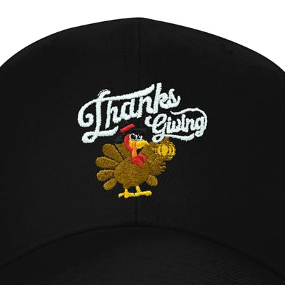 Embroidered Baseball Cap for Women Men Adjustable Baseball Hat Black Baseball Cap Trucker Hat - color: Thanksgiving