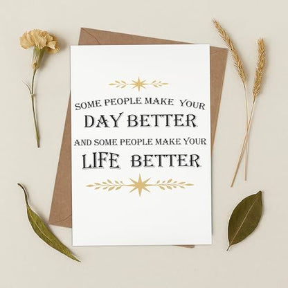 Cheerin Appreciation Card with Envelope - Thank You Cards for Coworkers, Teachers, Friends, Boss, or Parents - Inspiration Cards 5x8 Inch